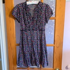 Floral Short Sleeve Mini Dress